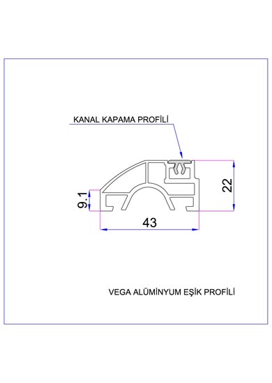 Vega Alüminyum Eşik Profili